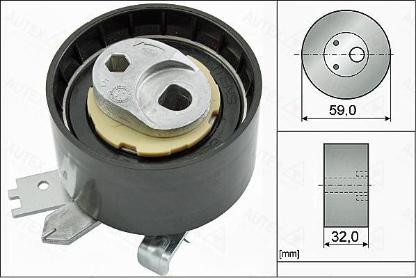 Autex 655110 - Натяжной ролик, зубчатый ремень ГРМ www.autospares.lv