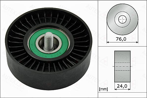 Autex 655111 - Pulley, v-ribbed belt www.autospares.lv