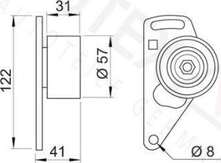 Autex 651406 - Spriegotājrullītis, Gāzu sadales mehānisma piedziņas siksna www.autospares.lv