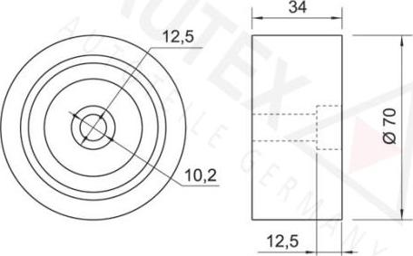 Autex 651231 - Parazīt / Vadrullītis, Zobsiksna www.autospares.lv