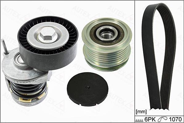 Autex 702902 - Ķīļrievu siksnu komplekts autospares.lv