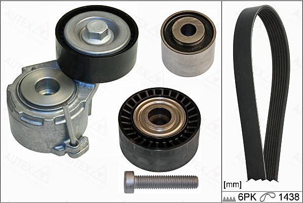 Autex 702910 - Поликлиновый ременный комплект www.autospares.lv