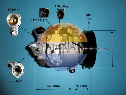 Auto Air Gloucester 14-9690P - Kompresors, Gaisa kond. sistēma www.autospares.lv