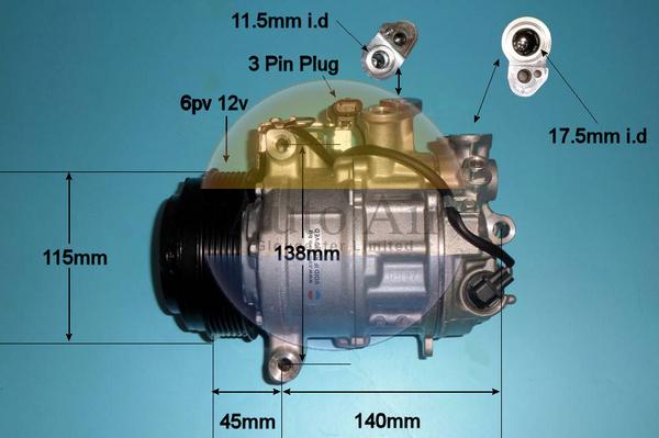 Auto Air Gloucester 14-9667P - Compressor, air conditioning www.autospares.lv