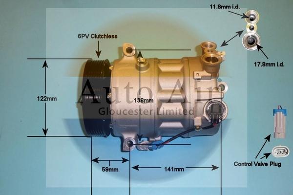 Auto Air Gloucester 14-9742p - Compressor, air conditioning www.autospares.lv