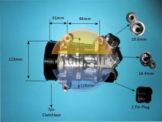 Auto Air Gloucester 14-9784P - Kompresors, Gaisa kond. sistēma autospares.lv