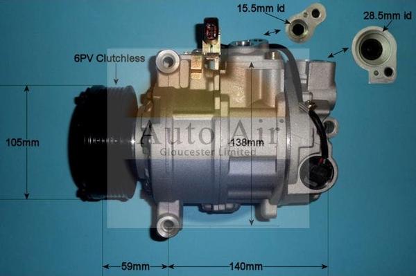 Auto Air Gloucester 14-9721P - Kompresors, Gaisa kond. sistēma autospares.lv