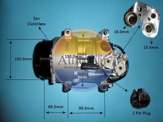 Auto Air Gloucester 14-9728P - Kompresors, Gaisa kond. sistēma autospares.lv