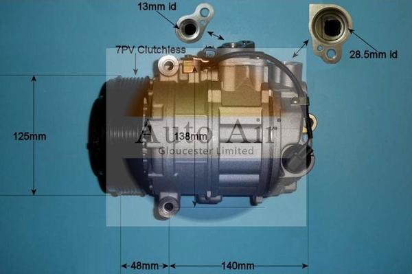 Auto Air Gloucester 14-0308P - Kompresors, Gaisa kond. sistēma autospares.lv