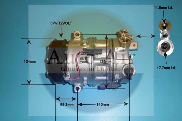 Auto Air Gloucester 14-1662 - Compressor, air conditioning www.autospares.lv