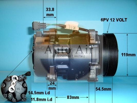 Auto Air Gloucester 14-1100R - Compressor, air conditioning www.autospares.lv