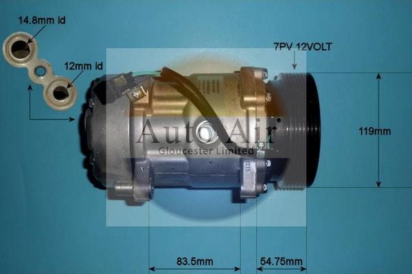 Auto Air Gloucester 14-1102P - Compressor, air conditioning www.autospares.lv