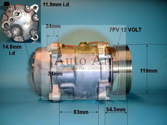 Auto Air Gloucester 14-1102 - Compressor, air conditioning www.autospares.lv