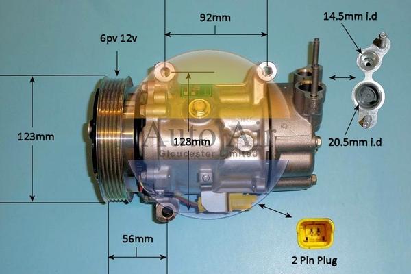 Auto Air Gloucester 14-1124 - Kompresors, Gaisa kond. sistēma autospares.lv