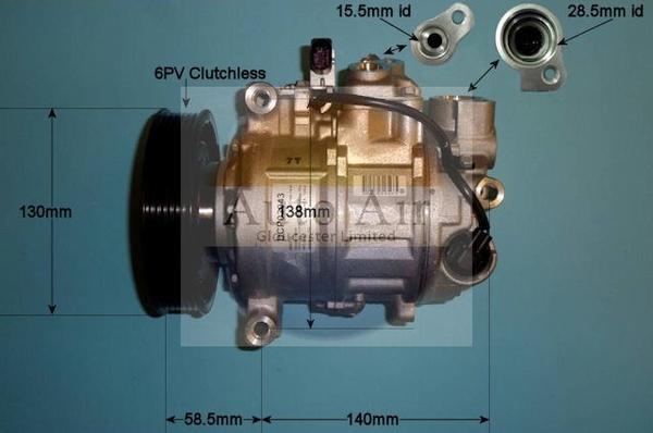 Auto Air Gloucester 14-1257 - Compressor, air conditioning www.autospares.lv