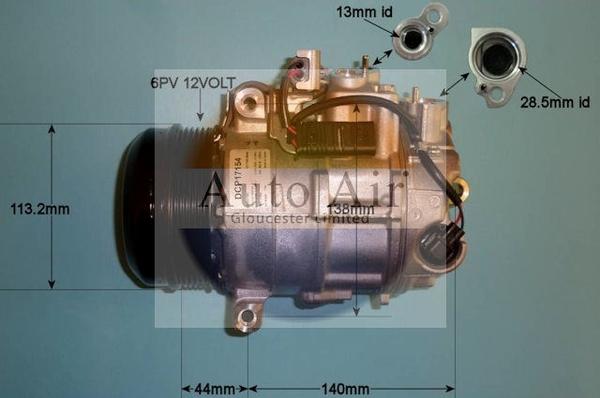 Auto Air Gloucester 14-1281 - Compressor, air conditioning www.autospares.lv