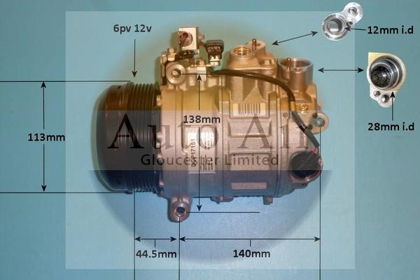 Auto Air Gloucester 14-1282 - Compressor, air conditioning www.autospares.lv