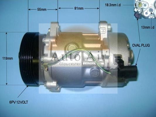 Auto Air Gloucester 14-1226P - Compressor, air conditioning www.autospares.lv