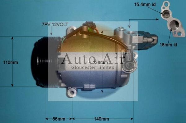 Auto Air Gloucester 14-2084P - Kompresors, Gaisa kond. sistēma autospares.lv