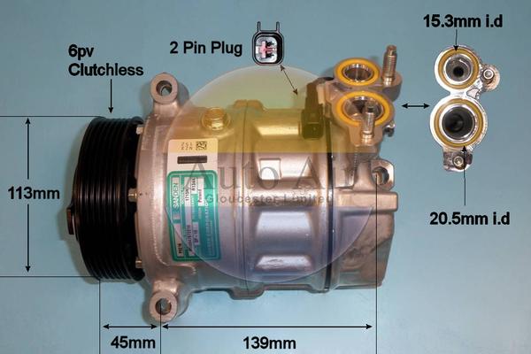 Auto Air Gloucester 14-2085 - Kompresors, Gaisa kond. sistēma www.autospares.lv