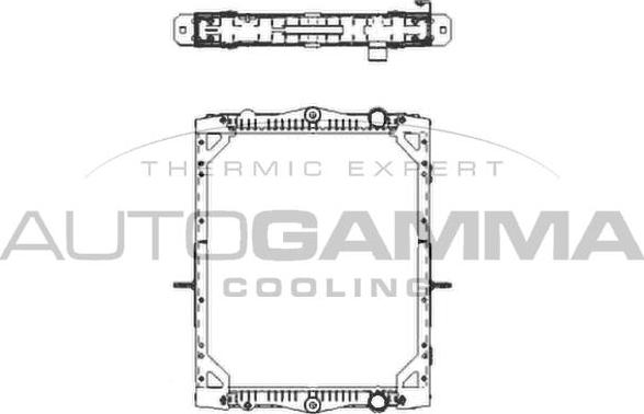 Autogamma 405488 - Radiators, Motora dzesēšanas sistēma www.autospares.lv