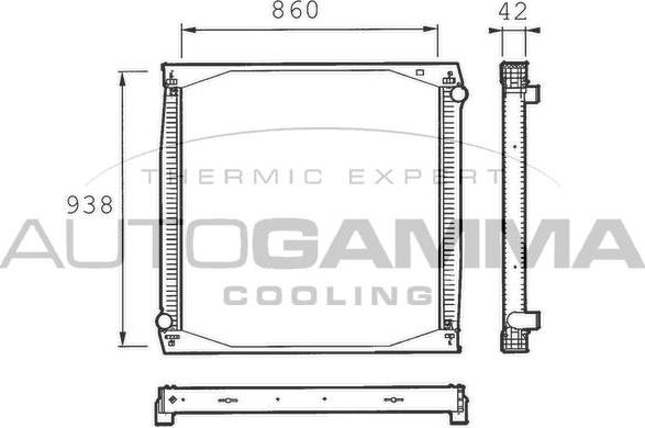 Autogamma 400092 - Radiators, Motora dzesēšanas sistēma www.autospares.lv