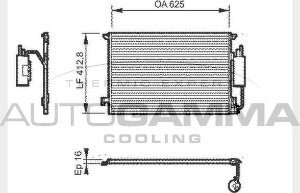 Autogamma 104625 - Kondensators, Gaisa kond. sistēma www.autospares.lv