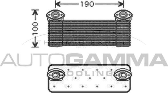 Autogamma 104872 - Eļļas radiators, Motoreļļa www.autospares.lv