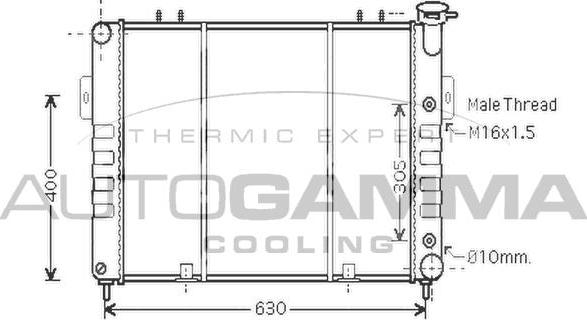 Autogamma 104271 - Radiators, Motora dzesēšanas sistēma www.autospares.lv