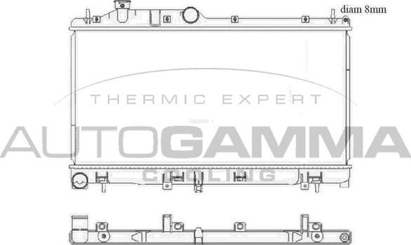 Autogamma 105932 - Radiators, Motora dzesēšanas sistēma www.autospares.lv