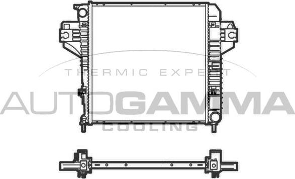 Autogamma 105487 - Radiators, Motora dzesēšanas sistēma www.autospares.lv