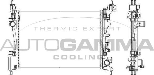 Autogamma 105624 - Radiators, Motora dzesēšanas sistēma www.autospares.lv