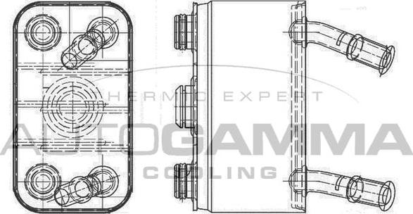 Autogamma 105816 - Eļļas radiators, Motoreļļa www.autospares.lv