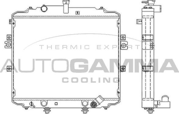 Autogamma 105793 - Radiators, Motora dzesēšanas sistēma www.autospares.lv