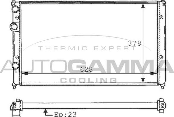 Autogamma 100948 - Radiators, Motora dzesēšanas sistēma autospares.lv