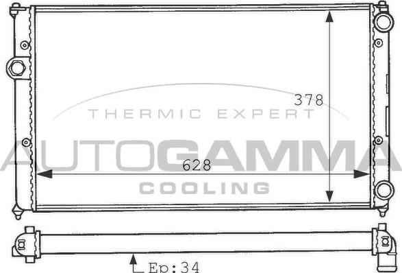 Autogamma 100951 - Radiators, Motora dzesēšanas sistēma www.autospares.lv