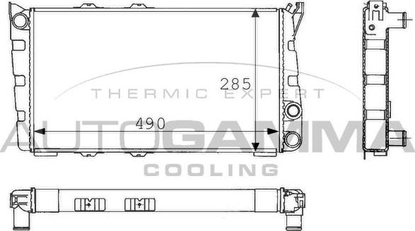 Autogamma 100966 - Radiators, Motora dzesēšanas sistēma www.autospares.lv