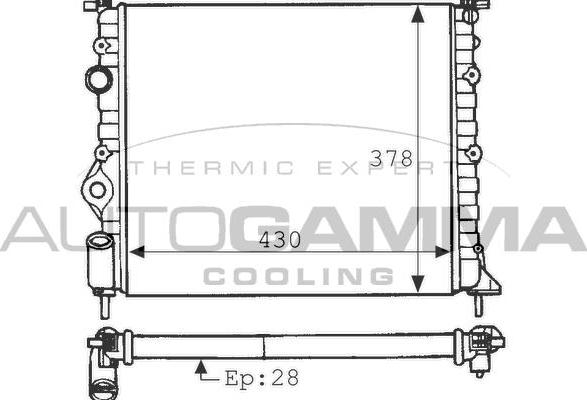 Autogamma 100902 - Radiators, Motora dzesēšanas sistēma www.autospares.lv