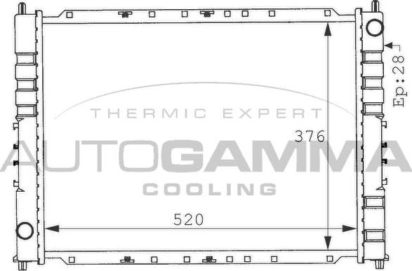 Autogamma 100925 - Radiators, Motora dzesēšanas sistēma www.autospares.lv