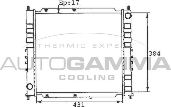 Autogamma 100421 - Radiators, Motora dzesēšanas sistēma www.autospares.lv