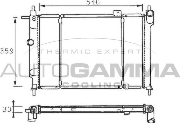 Autogamma 100668 - Radiators, Motora dzesēšanas sistēma www.autospares.lv