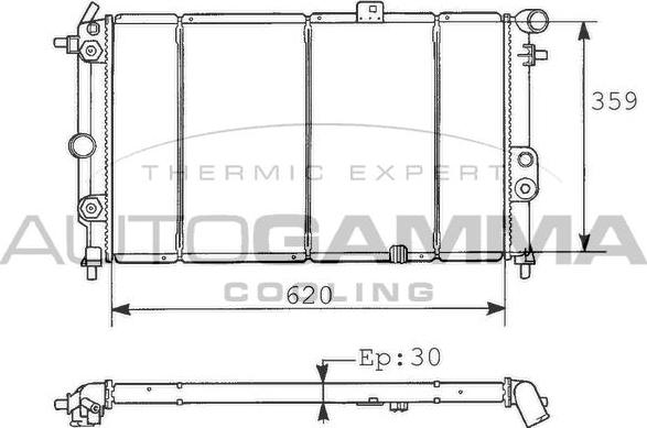 Autogamma 100671 - Radiators, Motora dzesēšanas sistēma www.autospares.lv