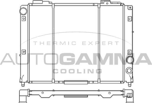 Autogamma 100023 - Radiators, Motora dzesēšanas sistēma autospares.lv