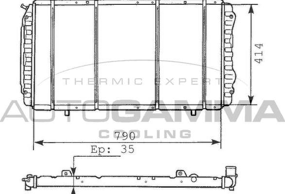 Autogamma 100191 - Radiators, Motora dzesēšanas sistēma www.autospares.lv