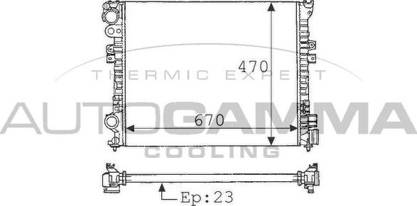 Autogamma 100185 - Radiators, Motora dzesēšanas sistēma www.autospares.lv