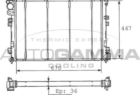 Autogamma 100187 - Radiators, Motora dzesēšanas sistēma www.autospares.lv