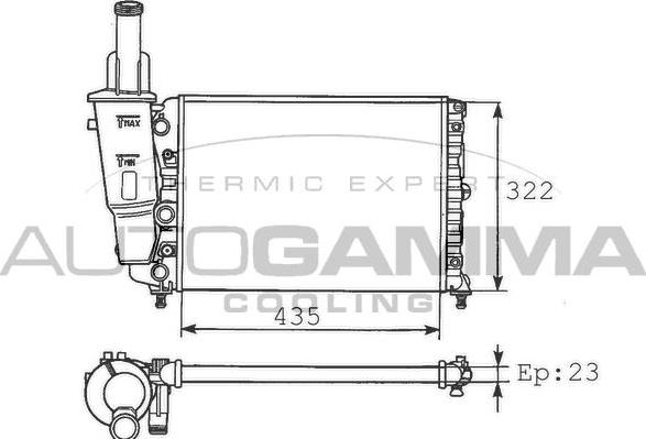 Autogamma 100291 - Radiators, Motora dzesēšanas sistēma www.autospares.lv