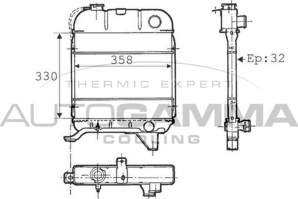 Autogamma 100762 - Radiators, Motora dzesēšanas sistēma www.autospares.lv