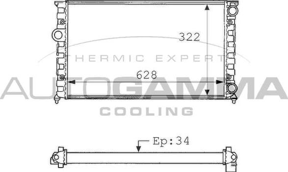 Autogamma 101059 - Radiators, Motora dzesēšanas sistēma autospares.lv