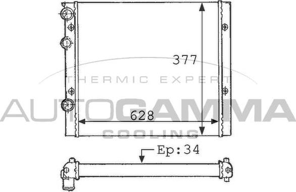 Autogamma 101061 - Radiators, Motora dzesēšanas sistēma autospares.lv